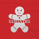 Gingerbread Man Monogram - Metal Wall Art