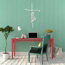 Faith Cross Metal Wall Art – Christian Inspirational Home & Office Decor