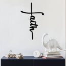 Faith Cross Metal Wall Art – Christian Inspirational Home & Office Decor