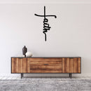 Faith Cross Metal Wall Art – Christian Inspirational Home & Office Decor