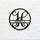 Monogram Metal Wall Art – Personalized Initial Letter Home Decor