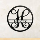 Monogram Metal Wall Art – Personalized Initial Letter Home Decor