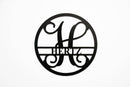 Monogram Metal Wall Art – Personalized Initial Letter Home Decor