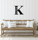 Monogram Address Sign - Metal Wall Art
