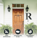 Custom Monogram Address Sign Metal Wall Art – Personalized Home Decor