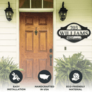 Custom Name Monogram Address Sign Metal Wall Art – Personalized House Number Decor