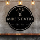 Personalized Backyard BBQ Sign Metal Wall Art – Custom Outdoor Patio Decor