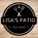 Personalized Backyard BBQ Sign Metal Wall Art – Custom Outdoor Patio Decor