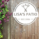 Personalized Backyard BBQ Sign Metal Wall Art – Custom Outdoor Patio Decor
