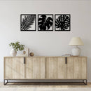 Three Piece Leaf Set Metal Wall Art – Nature Botanical Home Decor