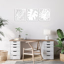 Three Piece Leaf Set Metal Wall Art – Nature Botanical Home Decor