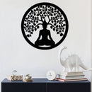 Tree of Life Buddha Metal Wall Art – Zen Spiritual Meditation Home Decor