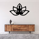 Buddha Lotus Flower Metal Wall Art – Zen Spiritual Meditation Home Decor