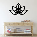Buddha Lotus Flower Metal Wall Art – Zen Spiritual Meditation Home Decor