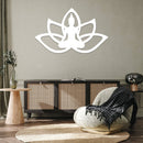 Buddha Lotus Flower Metal Wall Art – Zen Spiritual Meditation Home Decor