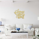 Home Sweet Home Metal Wall Art – Farmhouse Word Sign Home Decor