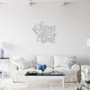 Home Sweet Home Metal Wall Art – Farmhouse Word Sign Home Decor