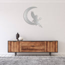 Fairy Moon Metal Wall Art – Mystical Fantasy Celestial Nature Home Decor