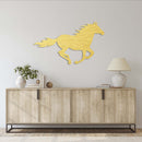Running Horse Metal Wall Art – Western Wildlife Rustic Home Decor