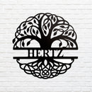 Family Tree Monogram - Metal Wall Art