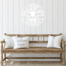 Family Tree Monogram - Metal Wall Art