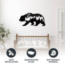 Bear Metal Wall Art – Rustic Wildlife Cabin Home Decor