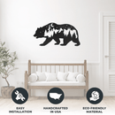 Bear Metal Wall Art – Rustic Wildlife Cabin Home Decor