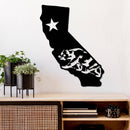 California State Metal Wall Art – Golden State Map Home & Office Decor