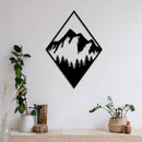 Diamond Mountain Metal Wall Art – Geometric Modern Nature Abstract Decor