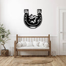 Horseshoe Metal Wall Art – Western Lucky Cowboy Ranch Home Decor
