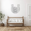 Horseshoe Metal Wall Art – Western Lucky Cowboy Ranch Home Decor