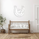 Horseshoe Metal Wall Art – Western Lucky Cowboy Ranch Home Decor