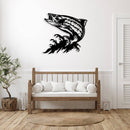 Jumping Trout Metal Wall Art – Fishing Lake House & Cabin Wall Decor