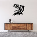 Jumping Trout Metal Wall Art – Fishing Lake House & Cabin Wall Decor