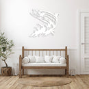 Jumping Trout Metal Wall Art – Fishing Lake House & Cabin Wall Decor