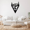 Lake Bear Metal Wall Art – Wildlife Rustic Cabin Lake Home Decor