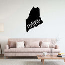 Maine Love State Metal Wall Art – Maine State Pride Home & Office Decor