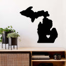 Michigan Love State Metal Wall Art – Michigan State Pride Home & Office Decor