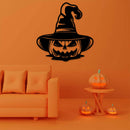 Pumpkin Witch Metal Wall Art – Halloween Spooky Holiday Home Decor