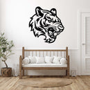 Roaring Tiger Head - Metal Wall Art