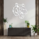 Roaring Tiger Head - Metal Wall Art