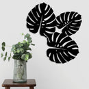 Three Leaves Metal Wall Art – Nature Botanical Minimalist Home Decor