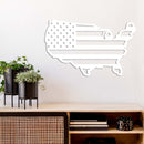 American Flag United States Metal Wall Art – Patriotic USA Map Home Decor