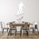 Enjoy The Ride Snowboarder Metal Wall Art – Ski Resort Winter Sports Wall Decor