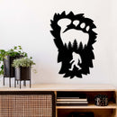 Bigfoot Foot Print Metal Wall Art – Funny Sasquatch Outdoor Nature Decor