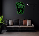 Bigfoot Foot Print Metal Wall Art – Funny Sasquatch Outdoor Nature Decor