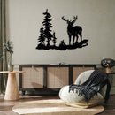 Forest Buck Metal Wall Art – Deer Wildlife Rustic Cabin Home Decor