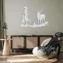 Forest Buck Metal Wall Art – Deer Wildlife Rustic Cabin Home Decor