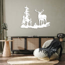 Forest Buck Metal Wall Art – Deer Wildlife Rustic Cabin Home Decor