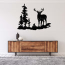 Forest Buck Metal Wall Art – Deer Wildlife Rustic Cabin Home Decor